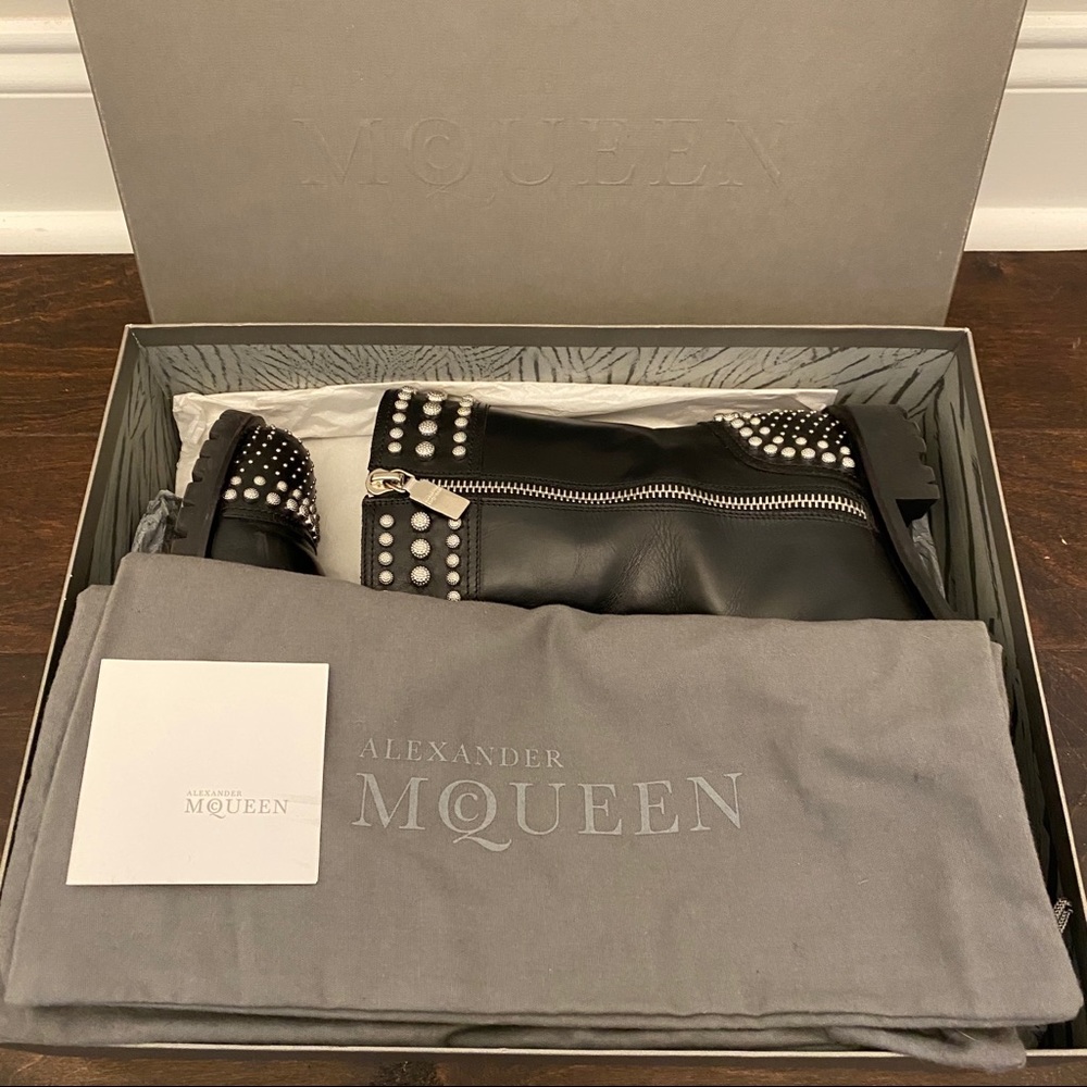Alexander McQueen Studded Ankle Boots - Picture 10 of 11